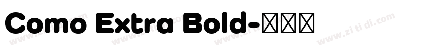 Como Extra Bold字体转换